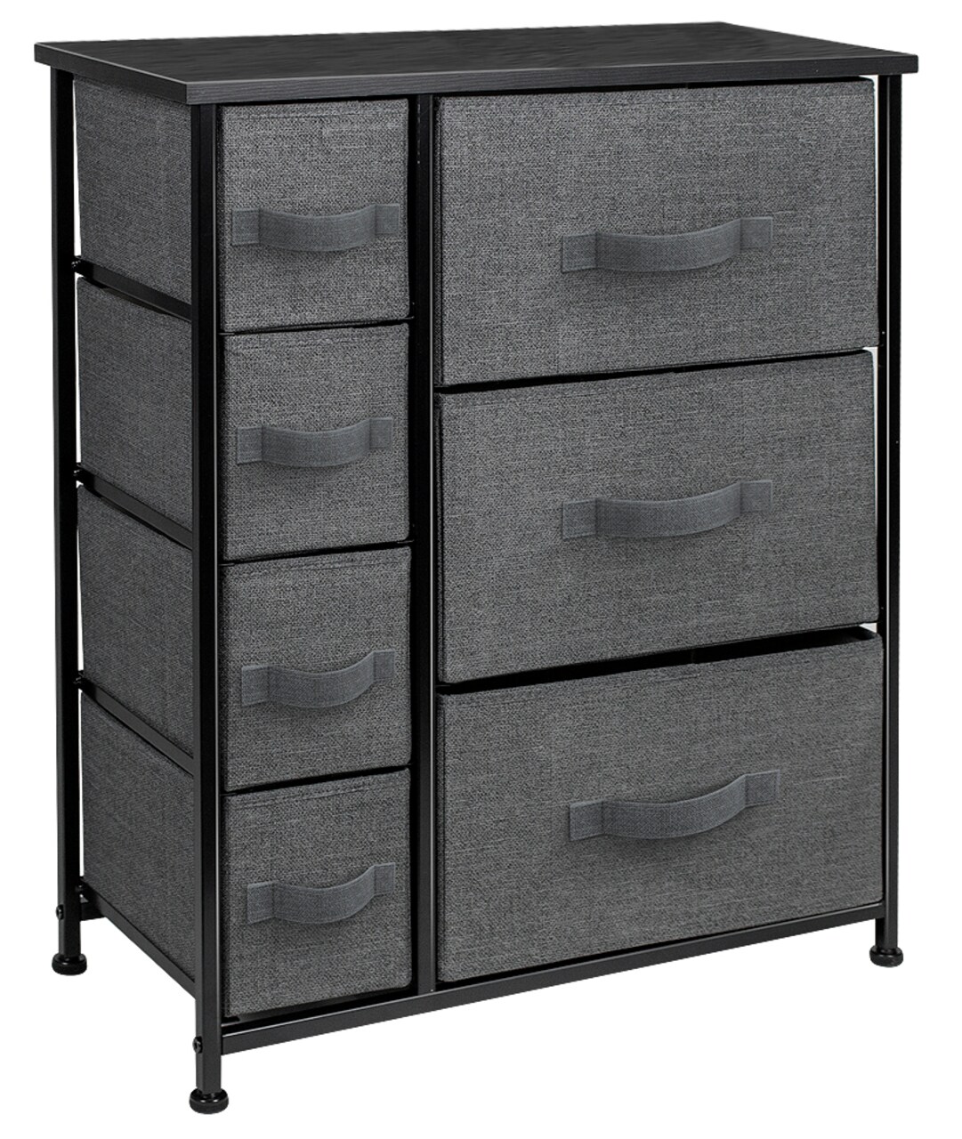 Sorbus Dresser with Drawers - Furniture Storage Tower Unit for Bedroom, Hallway, Closet, Office Organization - Steel Frame, Wood Top, Easy Pull Fabric Bins